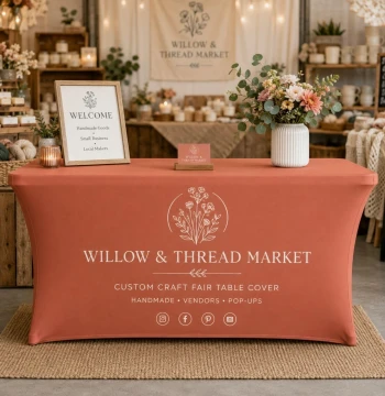 personalized logo cover for vendors artisan markets, pop-ups, booth displays small business
